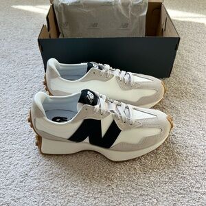 New Balance White and Black Sneakers